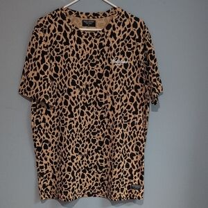 SQRTN Company Norrland Lynx Sand  Print T-Shirt Size Large